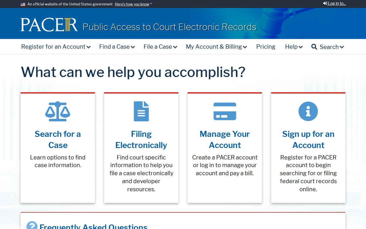 Santa Cruz ZIP code directory federal PACER case search